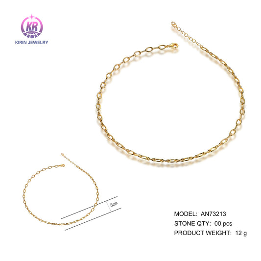 925 silver necklace with 14K gold plating AN73213 Kirin Jewelry