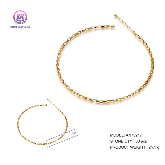 925 silver necklace with 14K gold plating AN73217 Kirin Jewelry