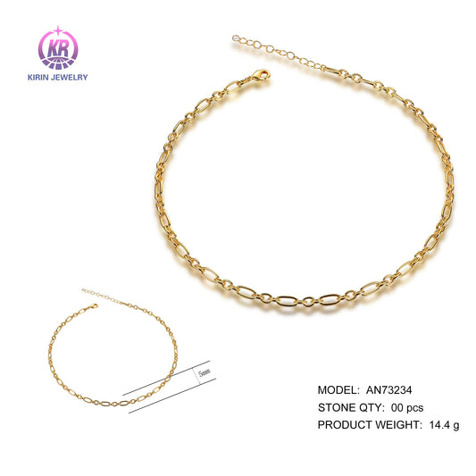 925 silver necklace with 14K gold plating AN73234 Kirin Jewelry