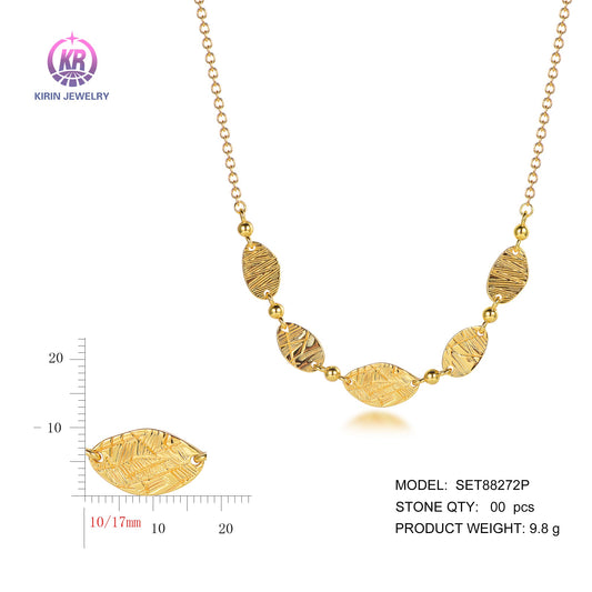 925 silver necklace with 14K gold plating SET88272P Kirin Jewelry