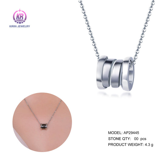 925 silver necklace with rhodium plating 29445 Kirin Jewelry