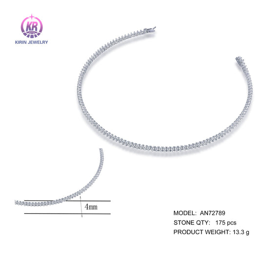 925 silver necklace with rhodium plating CZ AN72789 Kirin Jewelry