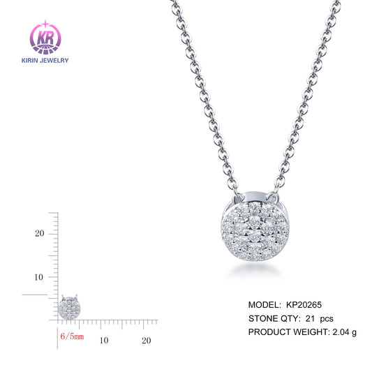 925 silver necklace with rhodium plating CZ KP20265 Kirin Jewelry