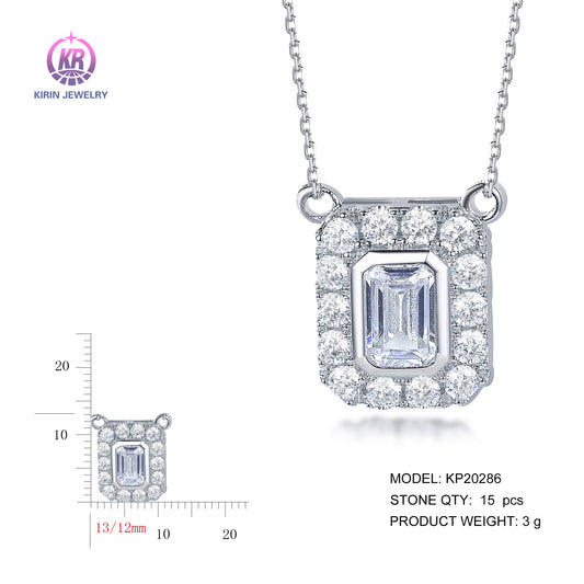 925 silver necklace with rhodium plating CZ KP20286 Kirin Jewelry