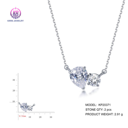 925 silver necklace with rhodium plating CZ KP20371 Kirin Jewelry