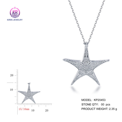 925 silver necklace with rhodium plating KP20453 Kirin Jewelry