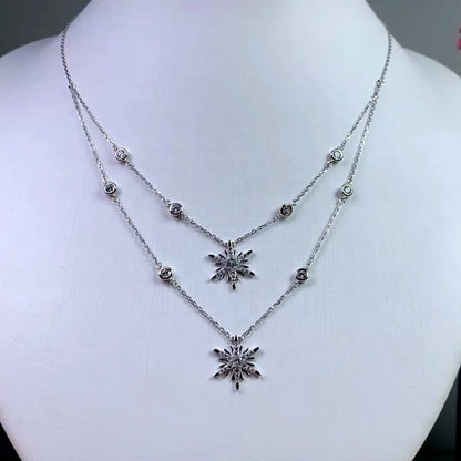 925 sterling silver double layer necklace double chain necklaces double layer chain necklace Kirin Jewelry