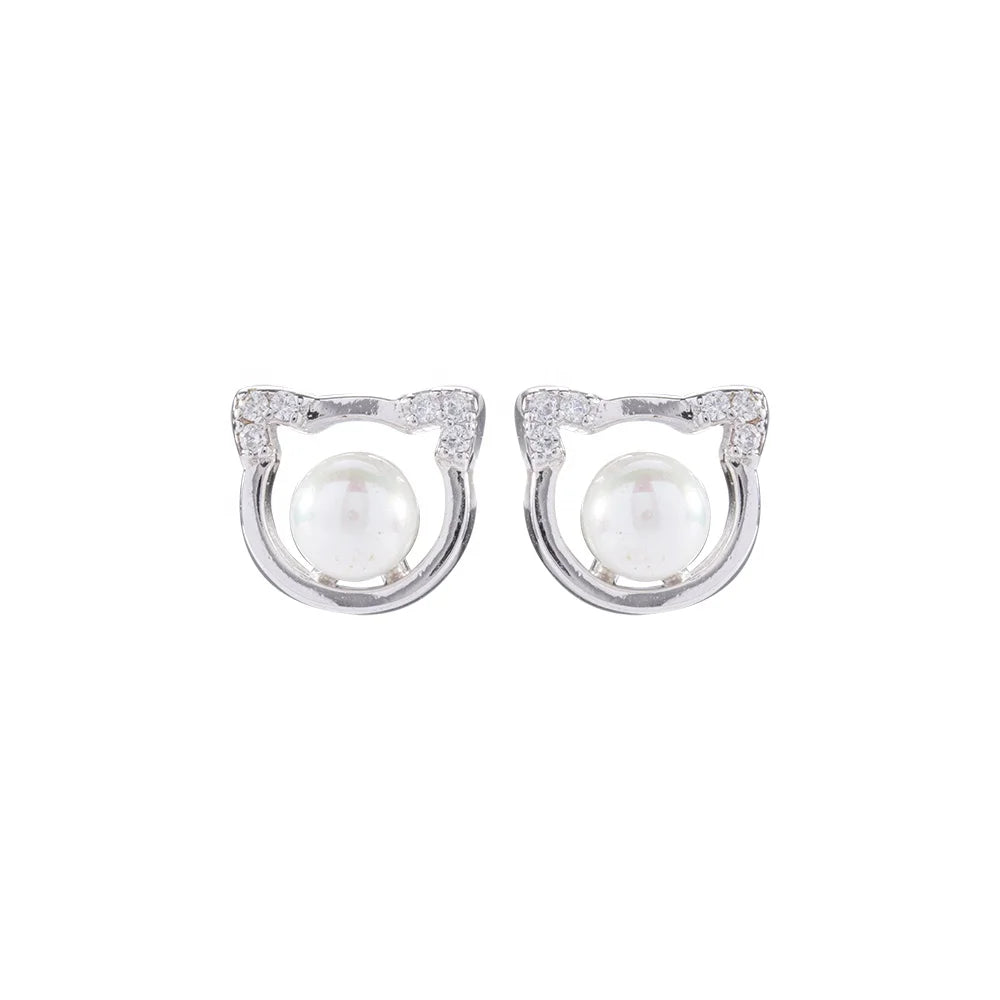 925 sterling silver ear ring freshwater pearl drop earrings pearl earrings 2022 mounting mother of pearl shell earrings Kirin Jewelry