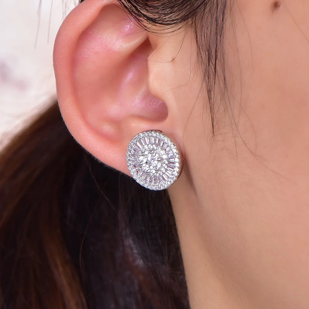 925 sterling silver stud earrings Sterling silver earrings 925 american cz earrings Kirin Jewelry