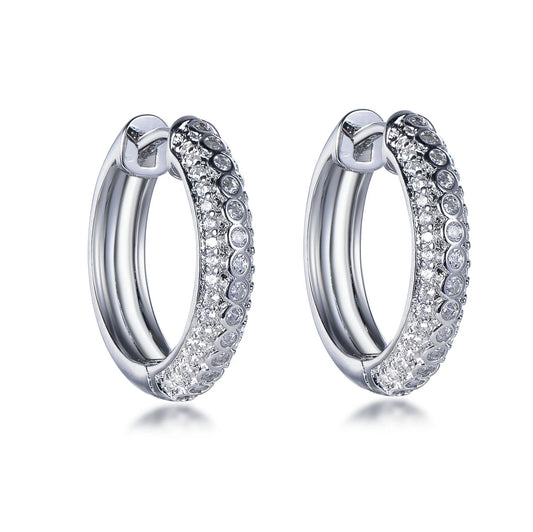 AAA CZ Sterling silver earrings 925 sterling silver gold vermeil plated hoop earrings Kirin Jewelry