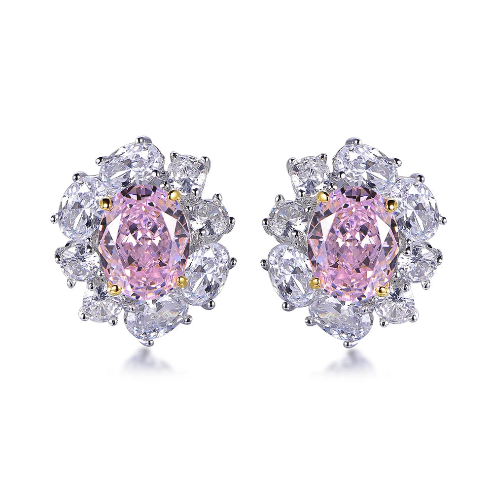 Amazon Hot Selling 925 Sterling Silver Amethyst Earrings Stud Stone Earrings Fashion Designer Earrings Popular Brands Kirin Jewelry