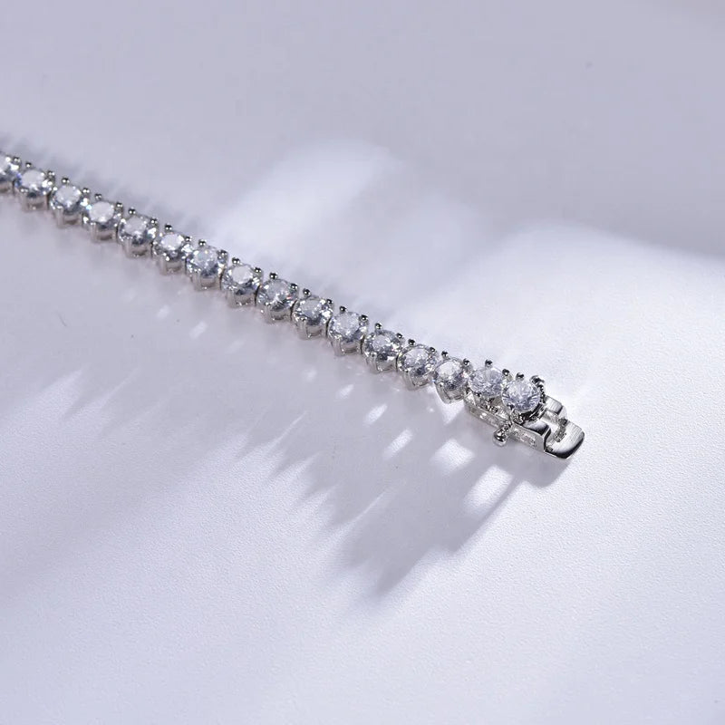 fine simple s925 silver tennis bracelet with cz wholesale tennis bracelet for women