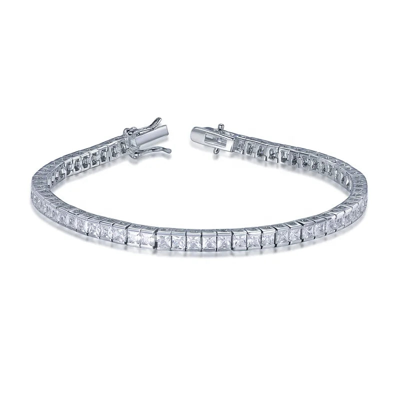 Bracciale rainbow sapphire tennis bracelet 925 silver white gold tennis chain lab diamond tennis bracelet Kirin Jewelry