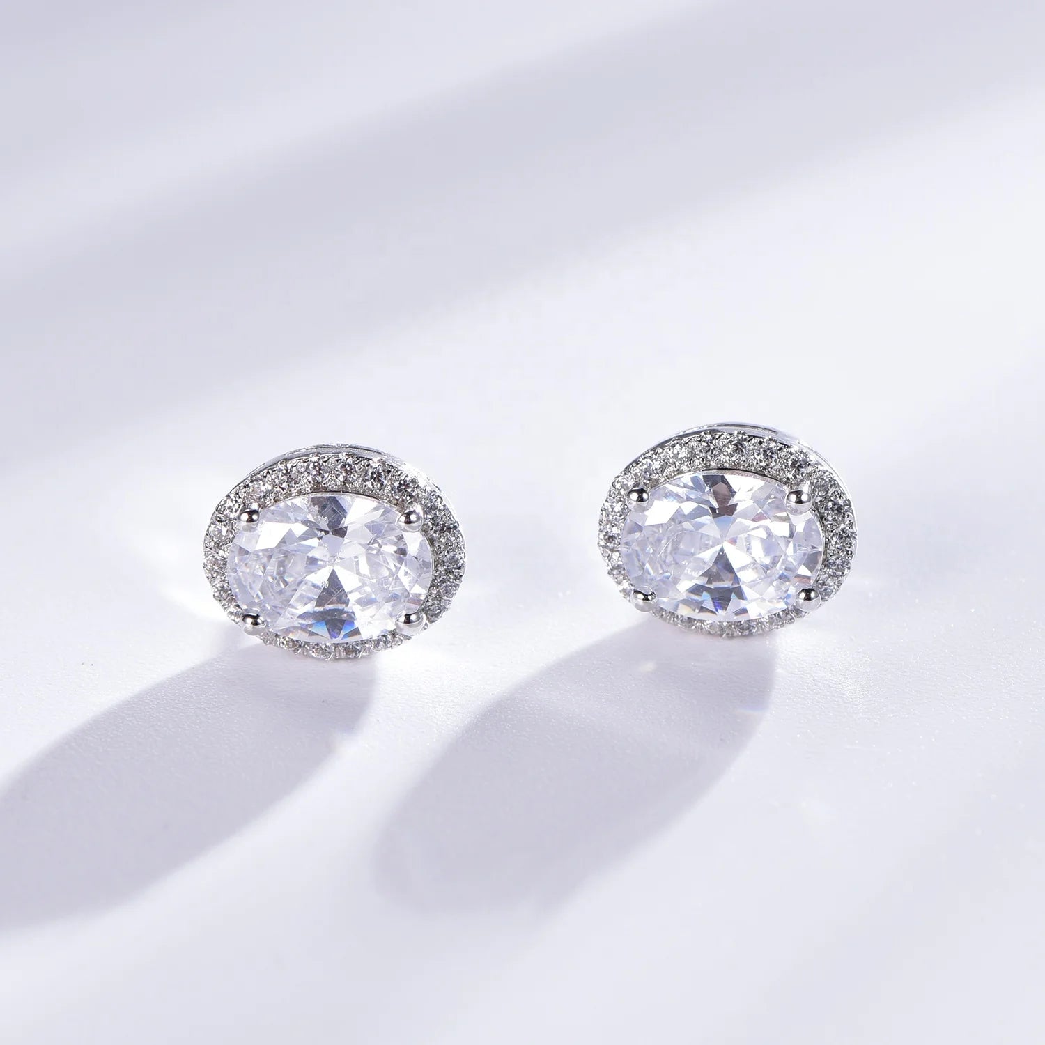 Classic 925 Sterling Silver Jewelry 4mm 5mm 6mm round CZ cubic zircon 925 Sterling Silver Stud Earrings Kirin Jewelry