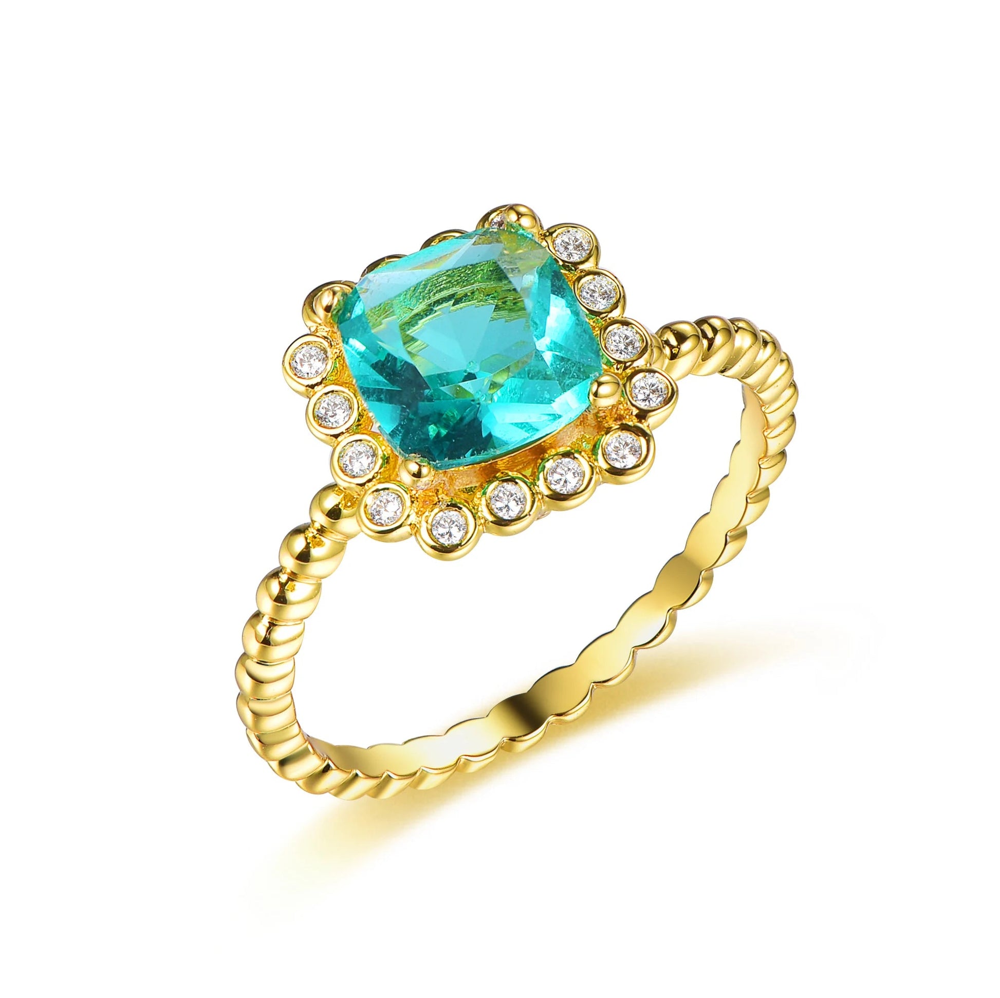 Classic Emerald Rings Women Engagement Ring Rose Gold Zircon Diamond Ring Fashion Gemstone Sapphire Fine Jewelry Kirin Jewelry