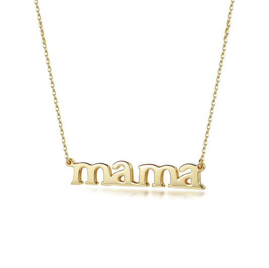 Collar Thanksgiving Mom Gift Mothers Day Gift mama Letter Necklace Gold mama Letter Necklace Canada 14K Solid Gold Mama Necklace Kirin Jewelry