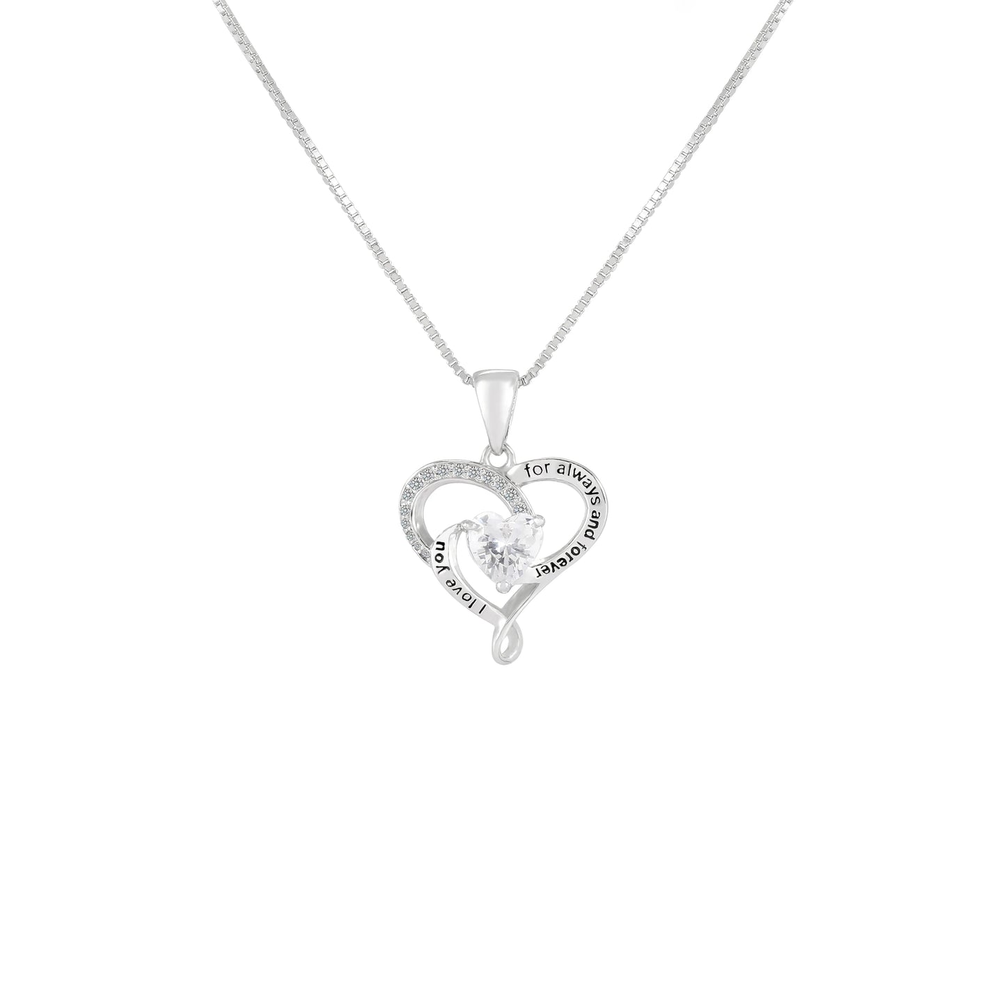 Custom Chain Necklace Pendant Letter 925 Silver Crystal Heart Shape Pendant 5A CZ heart pendant for woman Kirin Jewelry