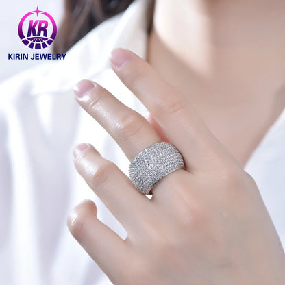 Custom Dainty Luxury 925 Sterling Silver Girls Ladies Women 3A White Cubic Zirconia Fine Jewelry Finger Rings Kirin Jewelry