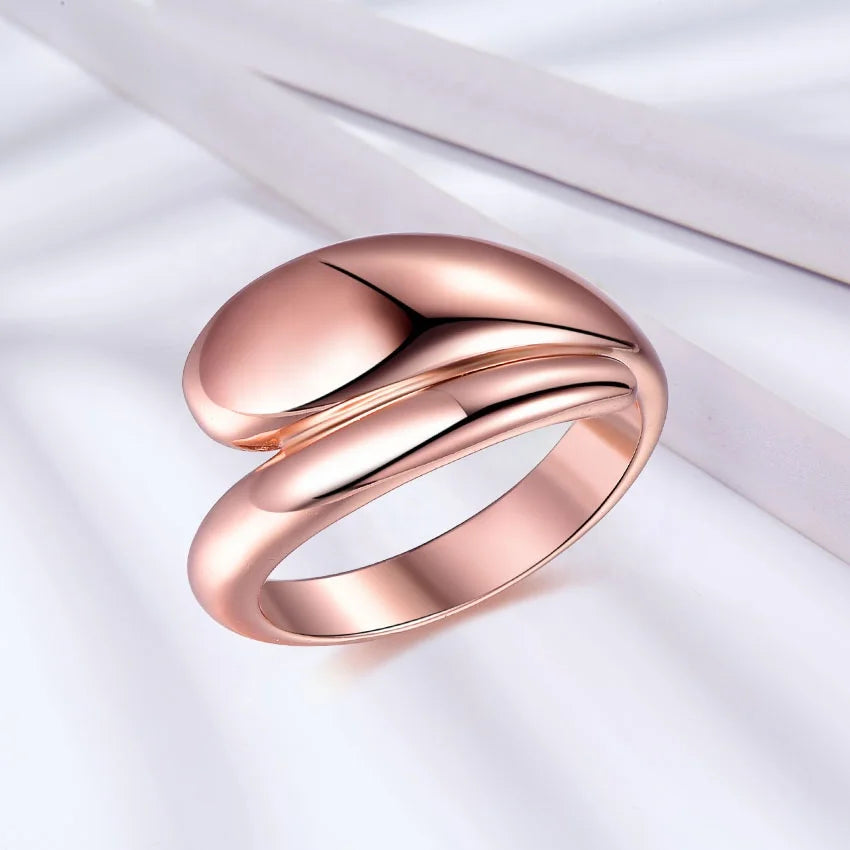 Customized Sterling 925 Silver Ring Women Jewelry Rose Gold Plated Rings without stone chunky fidget ring Kirin Jewelry