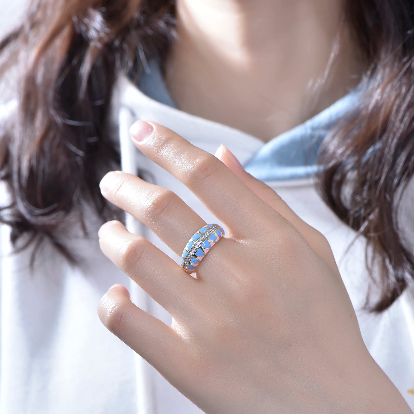 Diamond Engagement 925 Sterling Silver Rings Jewelry Womens Wedding Ring Gold Romantic Fashion Round Custom 14K & 18K Gold Kirin Jewelry