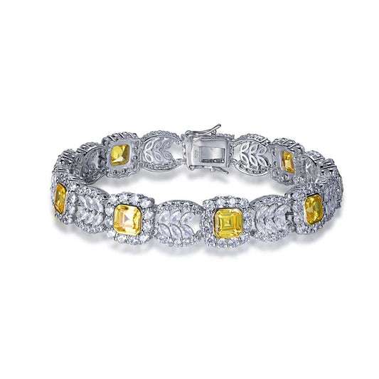 Dramatic CZ Cubic Zirconia Bridal Wedding Statement Bracelet Kirin Jewelry