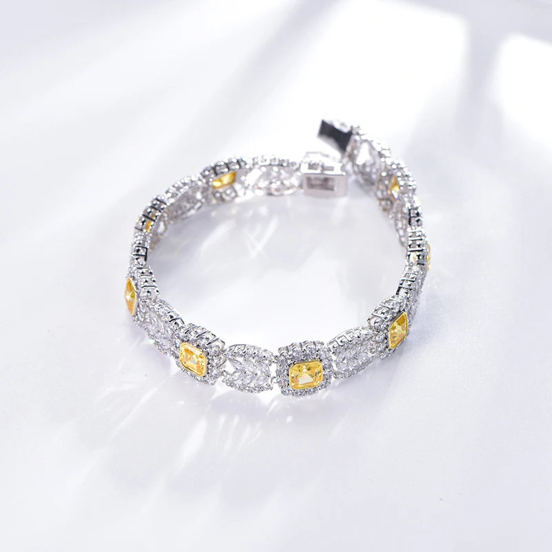 Dramatic CZ Cubic Zirconia Bridal Wedding Statement Bracelet Kirin Jewelry