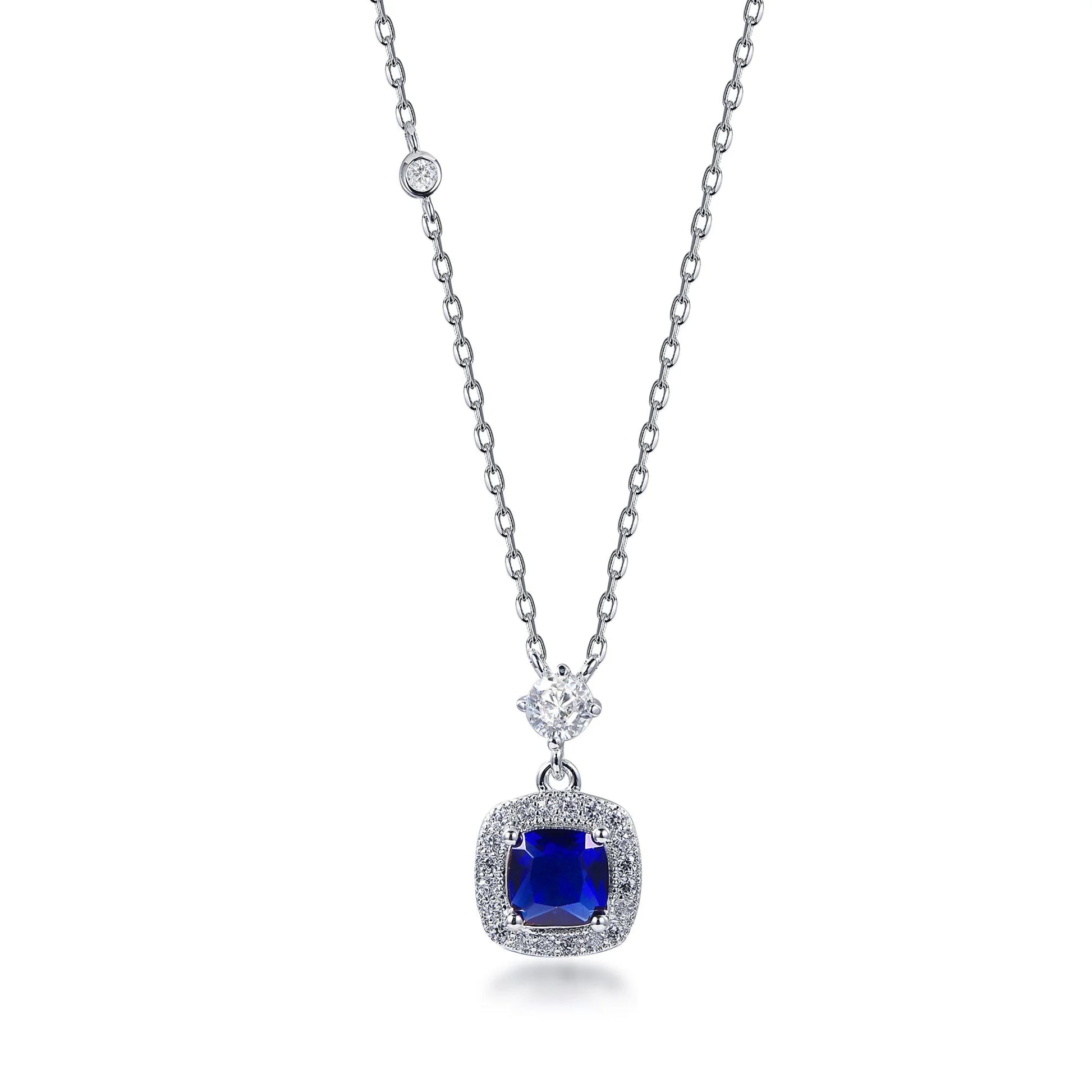 Elegant 925 sterling silver pendant birthday gift Jewelry Sapphire Diamond Necklace Pendant Jewelry Kirin Jewelry