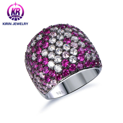 Excellent Jewelry Wholesale Women Men 925 Sterling Silver 3A CZ Cubic Zircon Ruby Diamond Hip Hop Rings Kirin Jewelry