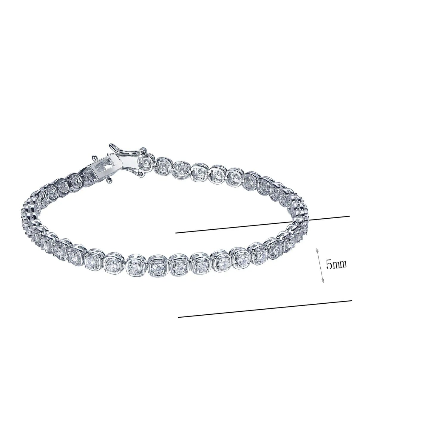 Fine Simple And Modern Style S925 CZ Tennis Chain Bracelet For Women