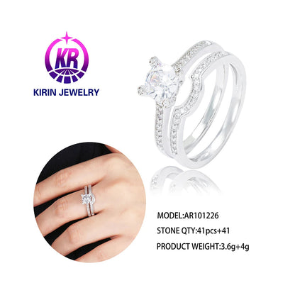 Fashion Accessories 925 Silver Ring Gold Plated Wholesale Gold Filled Jewelry Rings 925 Sterling Silver Diamond Ring for Woman Kirin Jewelry