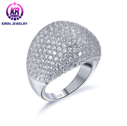 Fashion Custom silver rings CZ Zircon Stones 925 sterling silver ring Fashion zircon rings Jewelry Rings loose diamonds Hip Hop for Men Women Kirin Jewelry