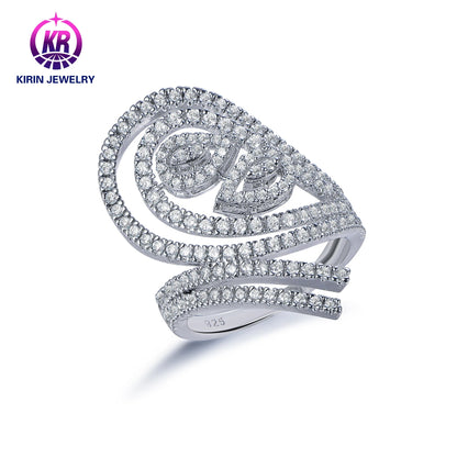 Fashion High Quality Luxury Designs Zircon Silver Wedding Silver Ring For Men High Quality Wedding Ring 925 Sterling Kirin Jewelry