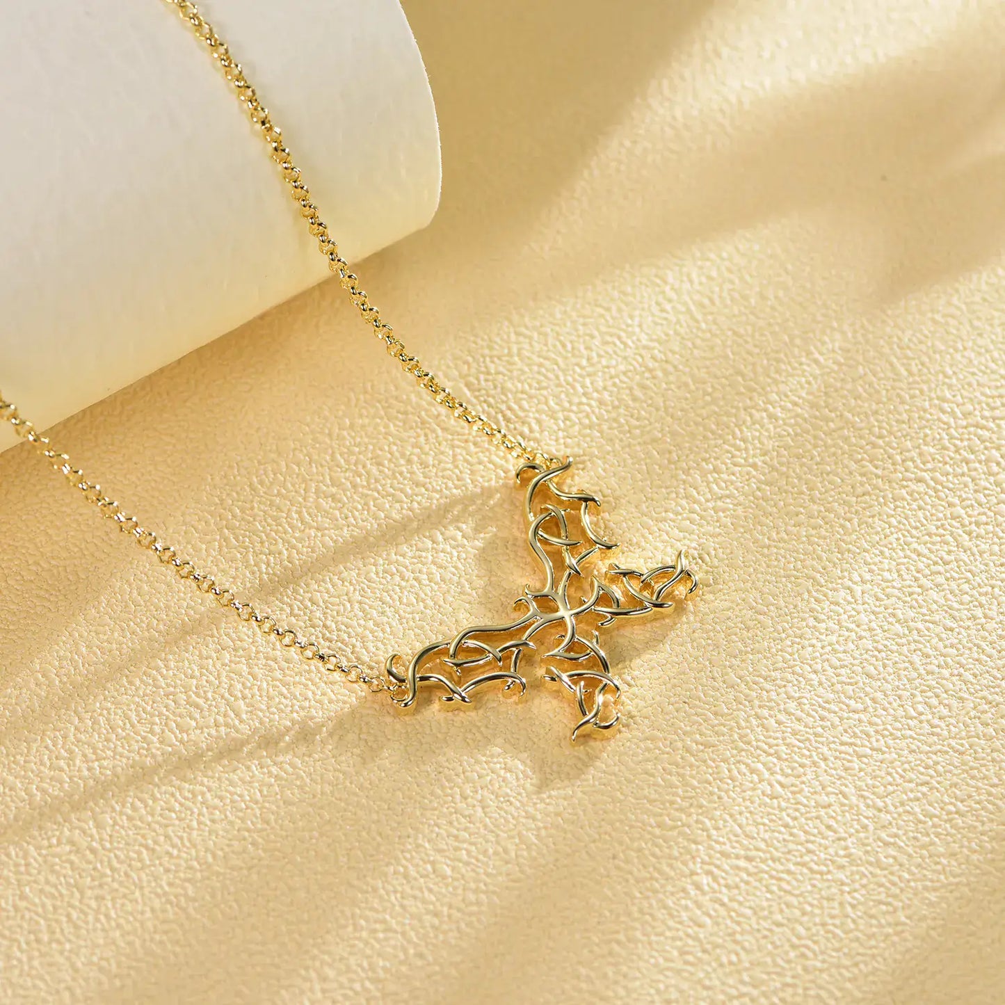 new fine 925 sterling silver gold plated butterfly pendant necklace