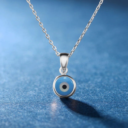 Fashion Jewelry Evil Eye Charm Necklace Eye Pendant Rhodium Plated 925 Sterling Silver Evil Eye Necklace Kirin Jewelry