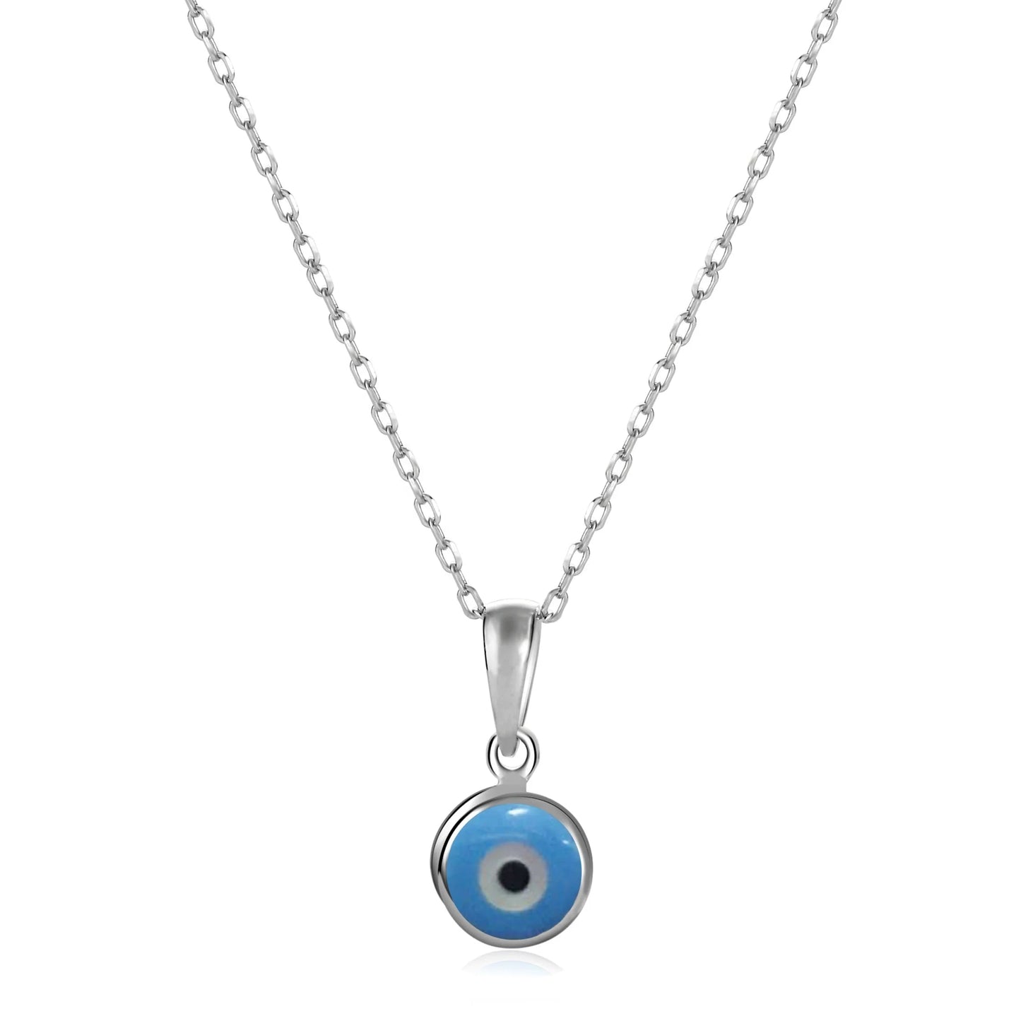 Fashion Jewelry Evil Eye Charm Necklace Eye Pendant Rhodium Plated 925 Sterling Silver Evil Eye Necklace Kirin Jewelry