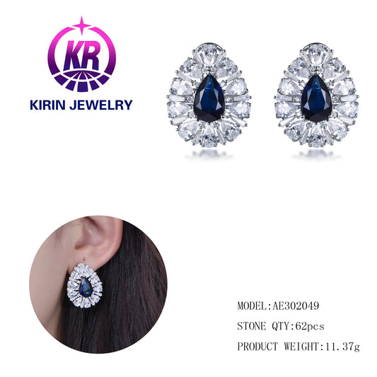 Fashion Jewelry Luxury Earrings Set Screw Back Gold Plated 925 Sterling Silver Diamond Stud Earring For Men Women Kirin Jewelry