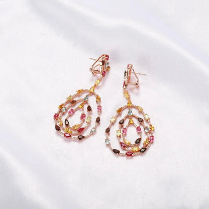 Fashion Jewelry Set Necklace and Earring Sets Women Hoop Earrings Chain Necklace CZ Diamond Jewelry Set Kirin Jewelry