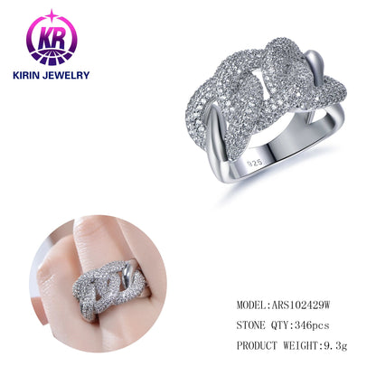 Fashion Ring Sterling Silver 925 Luxury CZ Zircon Engagement wedding Rings Jewelry for Women Silver Jewelry Kirin Jewelry