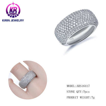 Fashion Selling Hiphop Luxury 925 Sterling Silver Unisex 3A Cubic Zirconia Diamond Wedding Engagement Ring Kirin Jewelry