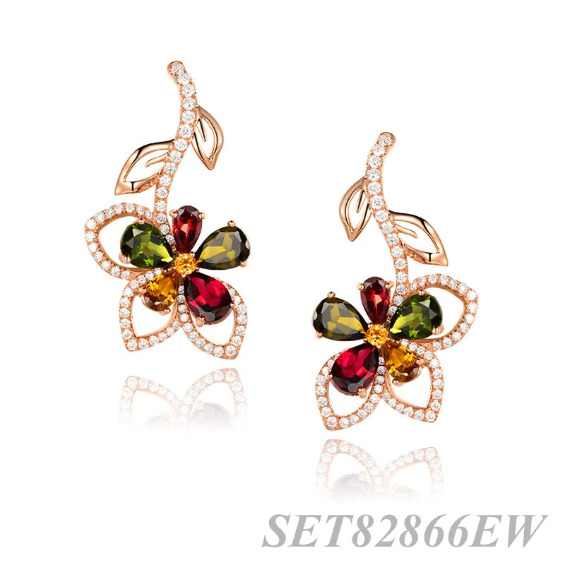 Fashion jewellery christmas wedding jewelry set african women jewelry sets bridal 925 sterling silver set earrings jewelry Kirin Jewelry