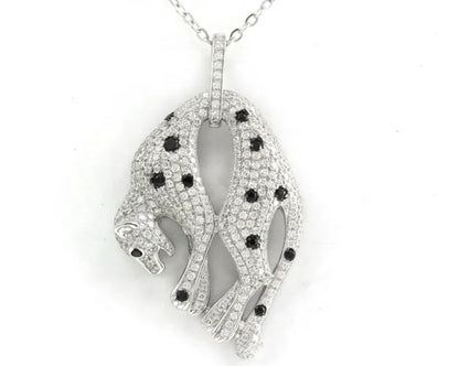 Fashion jewelry 925 sterling silver pendant CZ leopard pendant necklace Kirin Jewelry