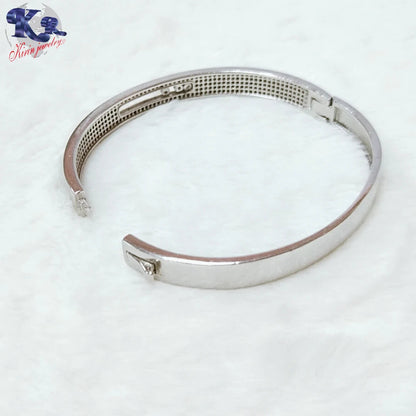 Fashion wholesale silver jewelry zircon 925 sterling silver bangles women jewelry bracelet charm elegant plated bracelet Kirin Jewelry