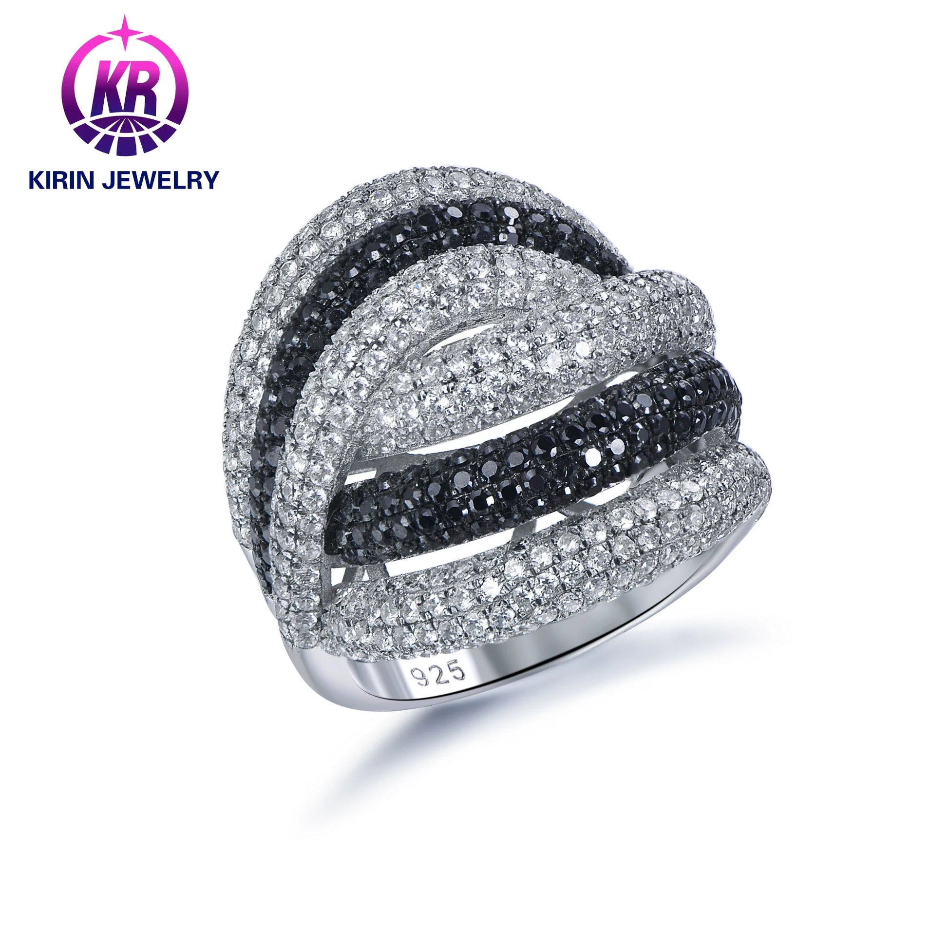 Fine Jewelry Customization OEM Romantic Women's Wedding 925 Sterling Silver CZ ZIRCON Diamond Engagement Gift Ring Kirin Jewelry