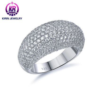 Full diamond ring 925 Sterling Silver engagement rings 3A Cubic Zirconia for women bridal wedding fashion jewelry Kirin Jewelry