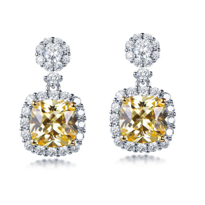Gift Wedding Earrings Fashion Earrings Jewelry Drop Zircon Stone Silver Pendant Earrings for Women 3A White Cubic Zirconia Kirin Jewelry