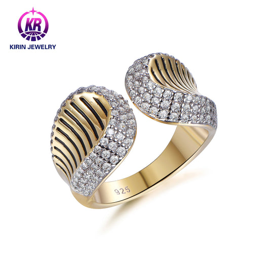 High Quality Luxury Famous Brand Designers Jewelry S925 & 18K Gold Nail Ring with diamonds sterling silver Kirin Jewelry