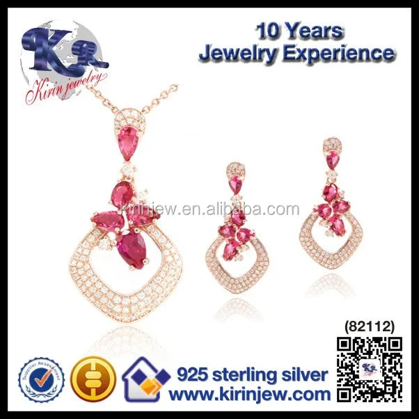 High quality 925 sterling silver dubai gold jewelry set Kirin Jewelry