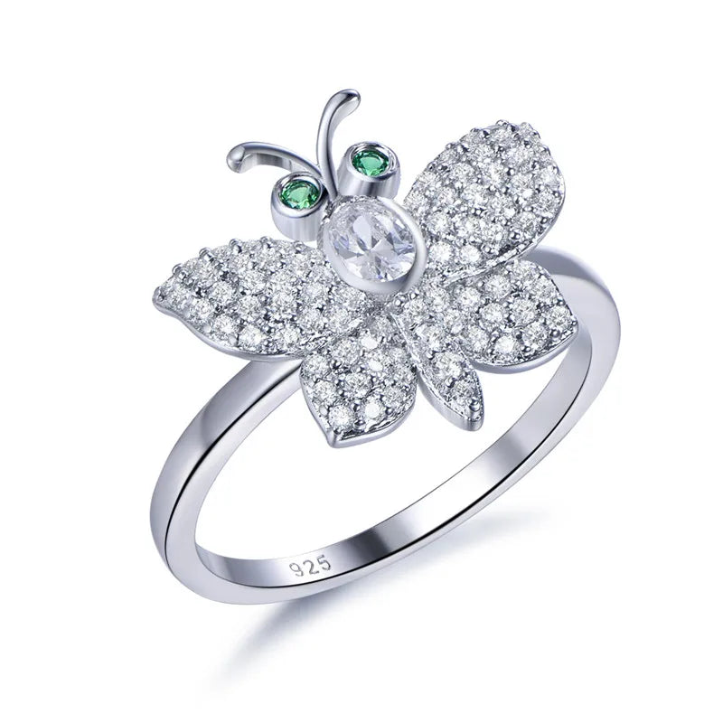 Hot Sale 925 Silver Jewelry New Design Butterfly Silver Jewelry Rhodium Plated Fine Jewelry Kirin Jewelry