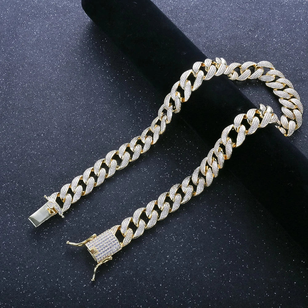 Hot Sale Cuba Chain chain Diamond Kolye Fashion Trend Hip Hop Kolye Erkek 925 Sterling Silver Erkek Kolye Kirin Jewelry