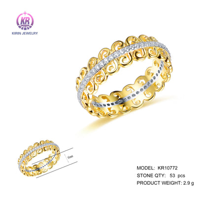 Hot Selling 14&18K Plated Jewelry Design Jewelry Gold Wedding Woman Man Ring Gold Wedding Fashion Woman Jewelry Ring Kirin Jewelry